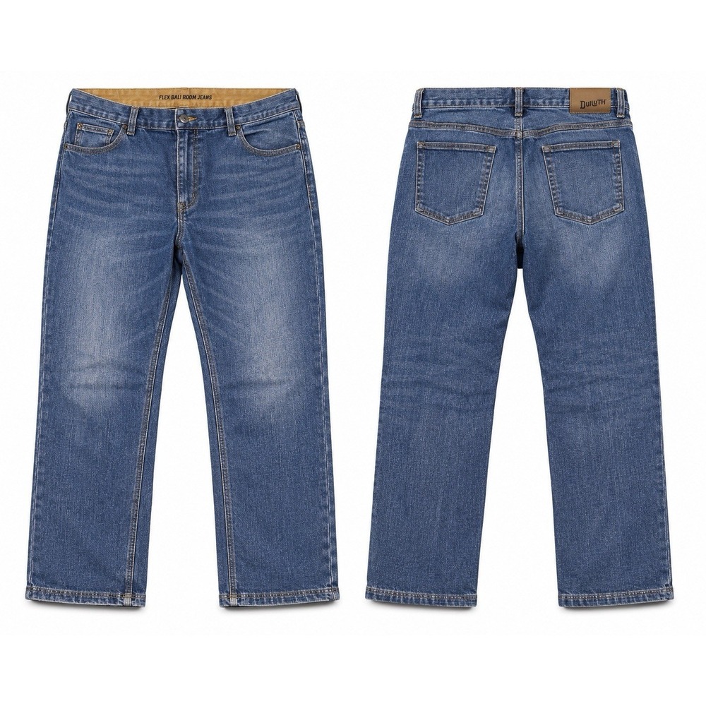Duluth Trading Co Mens 42x32 Medium Wash Flex Ballroom Workwear  Blue Jeans